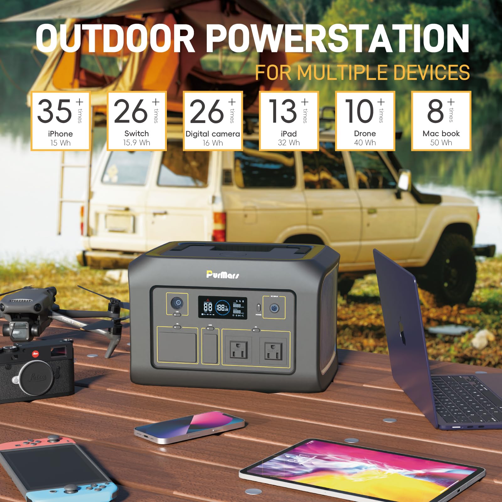 Portable Power Station（Solar Generator ) /600W/Safe Li - ion batteries - AIKLAR